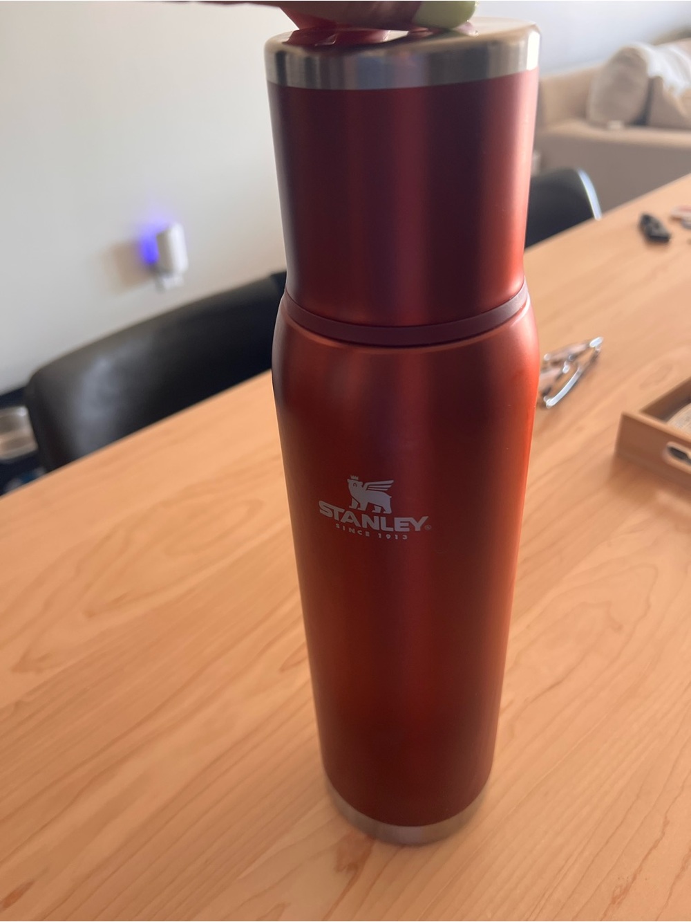 Stanley Metallic Red Travel Thermos Bottle